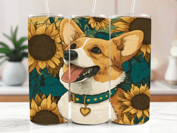 20oz Skinny Tumbler Wrap Corgi Dog Review