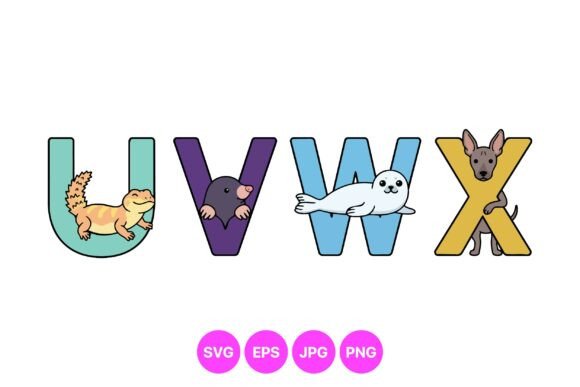 Animal Alphabet U to X SVG Review for Embroidery Projects