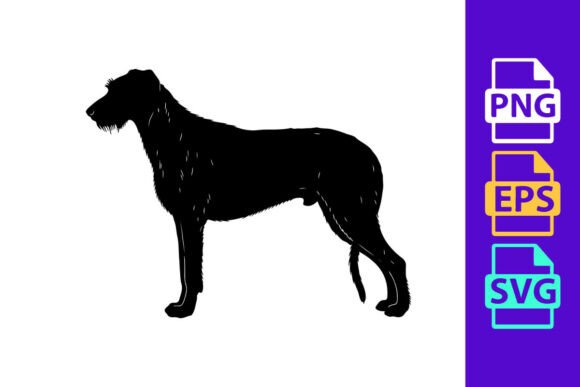 Black Dog Silhouette Standing Side View Review