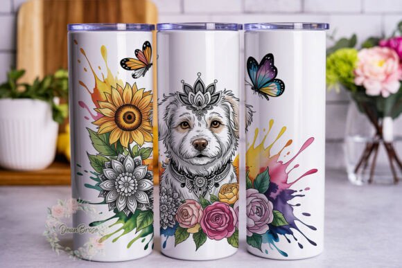 Boho Dog Sunflower Floral Tumbler Wrap Review