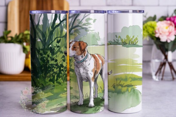 Bully Breed Dog Watercolor Tumbler Wrap Design Review