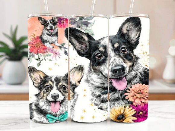 Corgi Dog Floral Tumbler Wrap 20oz Review
