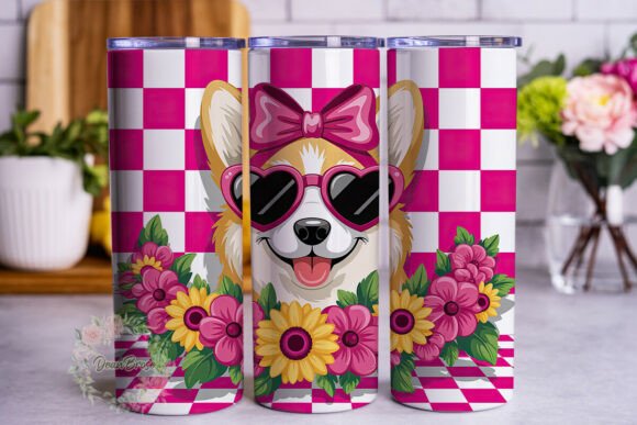 Cute Corgi Dog Pink Floral Tumbler Wrap Review