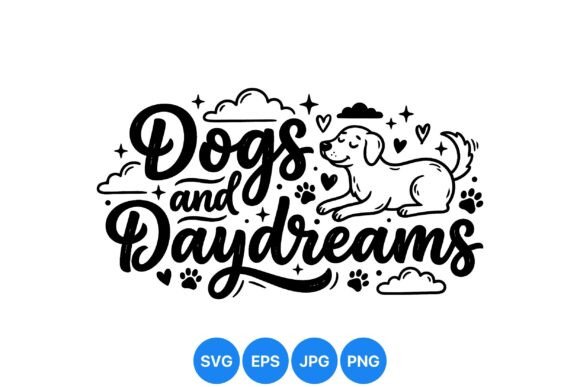 Cute Dog Daydream Vector Art Review