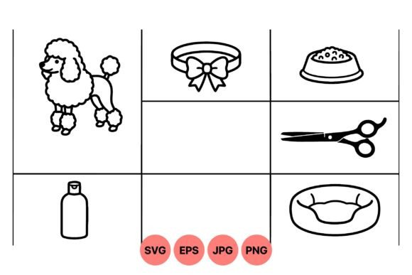 Cute Poodle Dog Grooming Icons Review