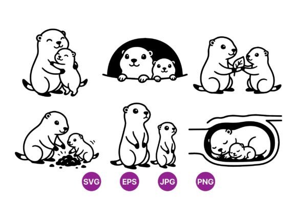 Cute Prairie Dog Family Clipart Review