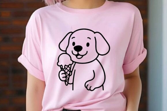 Dog Holding Ice Cream Clipart Vector Review