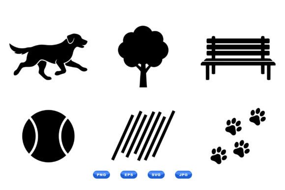 Dog Park Icon Clipart Set Review