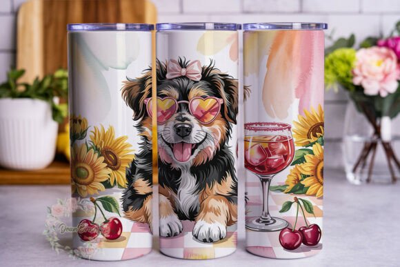 Dog Sunflowers Martini Tumbler Wrap Review