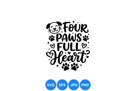 Four Paws Full Heart SVG Design Review