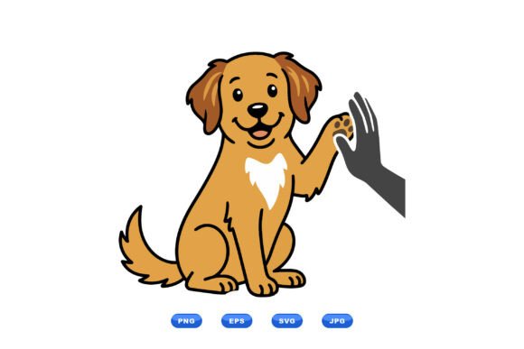 Friendly Dog High Five Vector Review