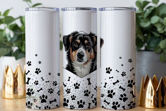 Glitter Paw Print Tumbler Design