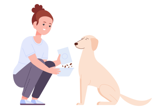 Kid Care About Dog Healthy Pet Nutrition Icon