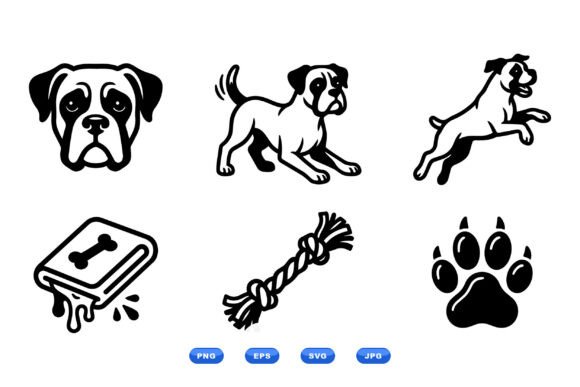 Playful Boxer Dog Clipart Review for Embroidery Projects