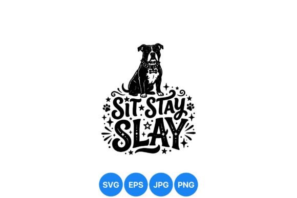 Sit Stay Slay Dog Typography Embroidery Review