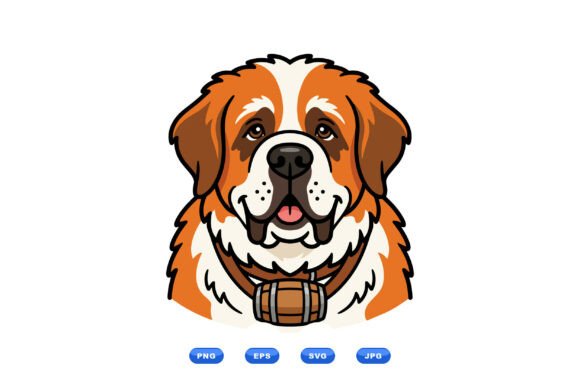 St Bernard Dog Clipart Review for Embroidery Projects