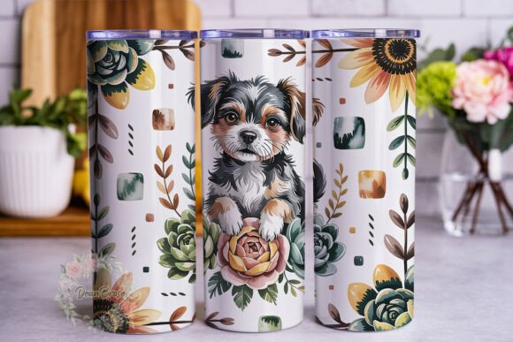 Watercolor Dog Floral Tumbler Wrap Review